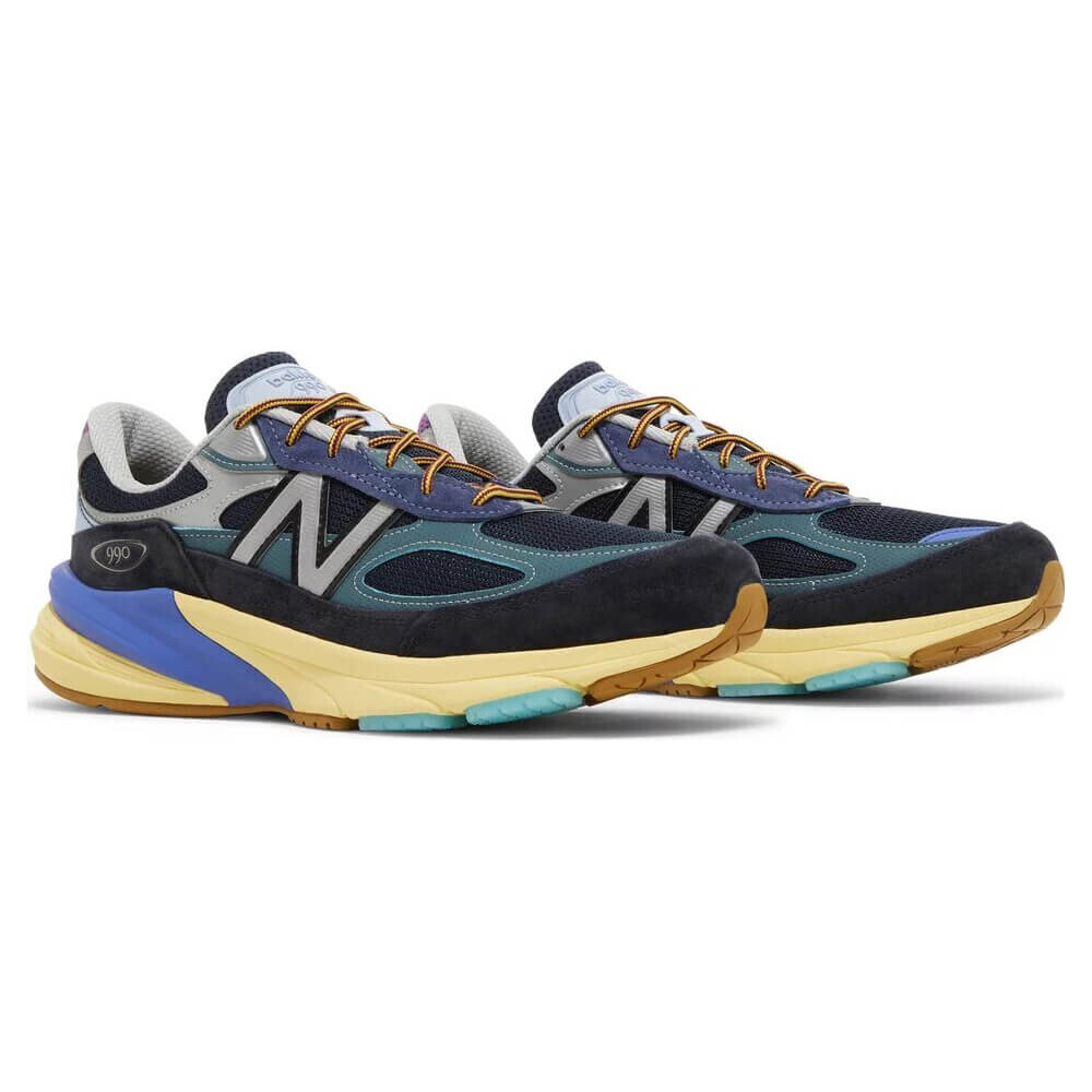 Кроссовки New Balance Action Bronson x 990v6 Made in USA Lapis Lazuli, голубой/черный/бежевый — фото 3