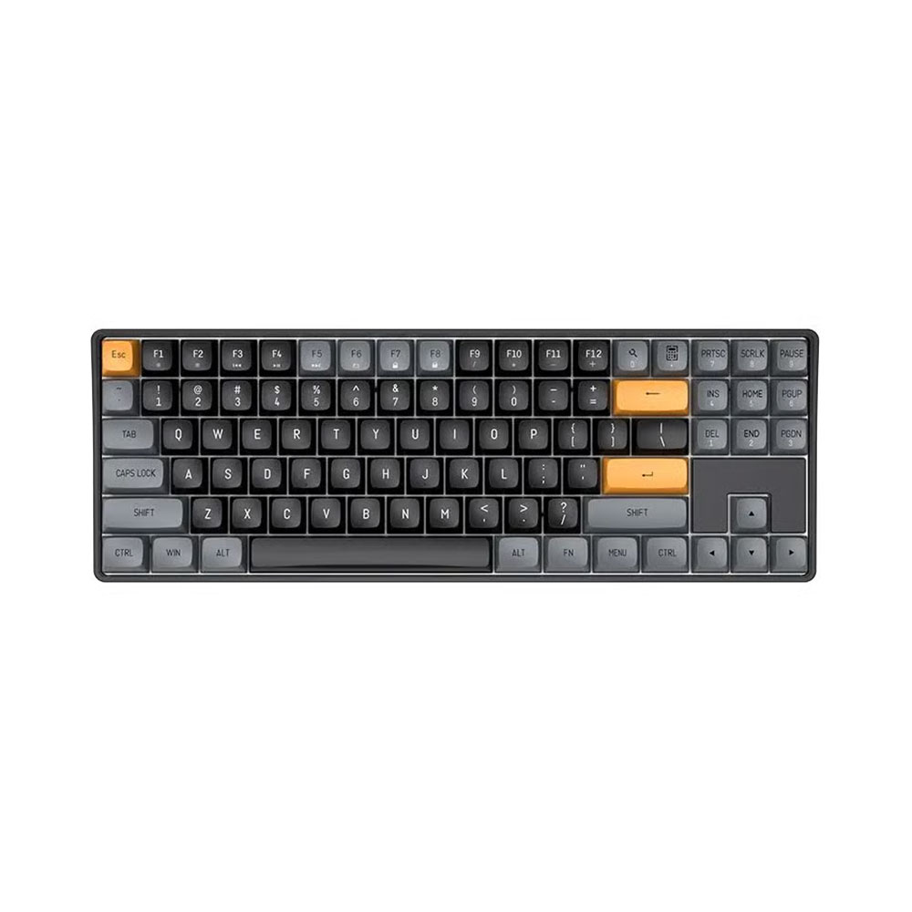 

Клавиатура беспроводная Darkflash GD87, Yellow Switch, чёрный/серый, английская раскладка