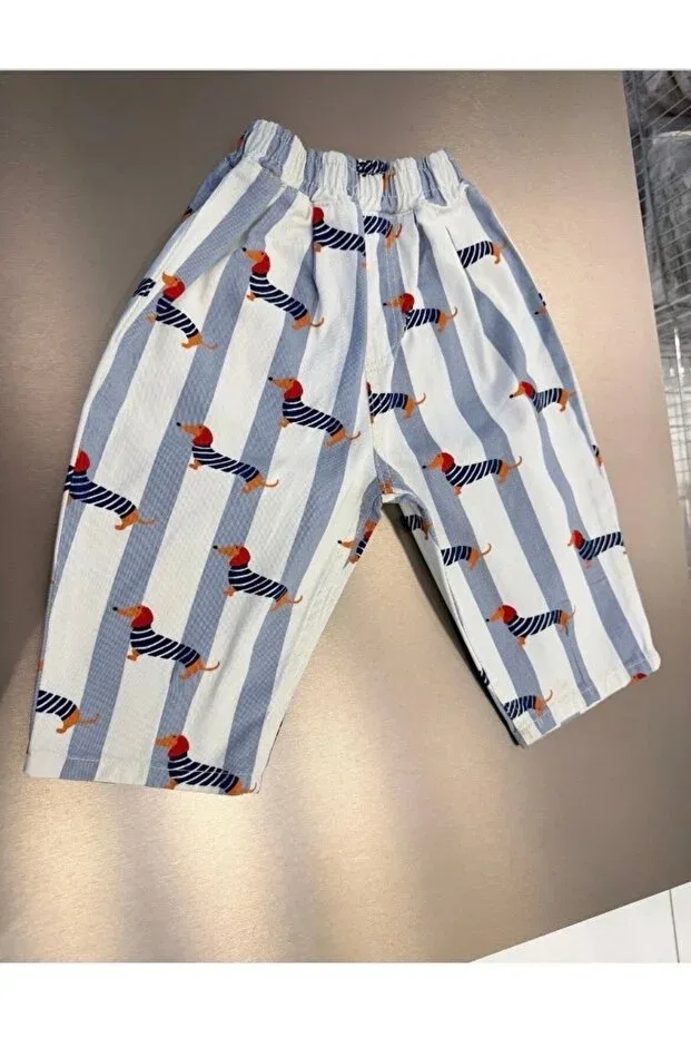 Детские брюки для девочек с принтом Mono Kids, Multicolor — фото 4