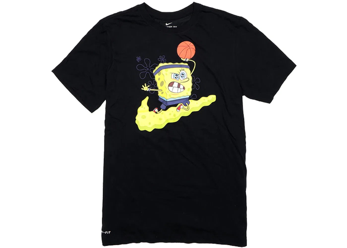 Мужская футболка с принтом Spongebob Nike, Black