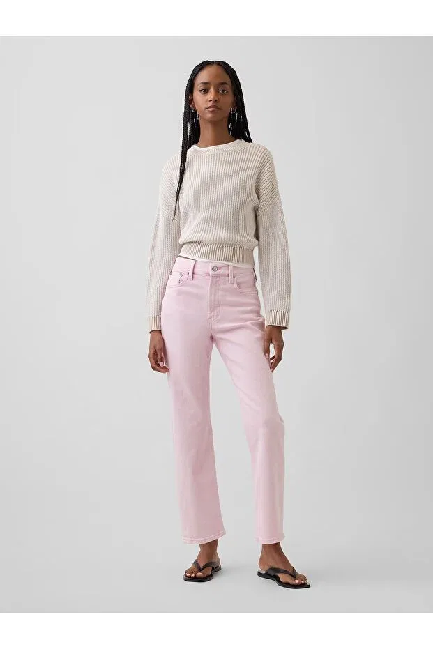 Женские джинсы с принтом Gap, Pink-001