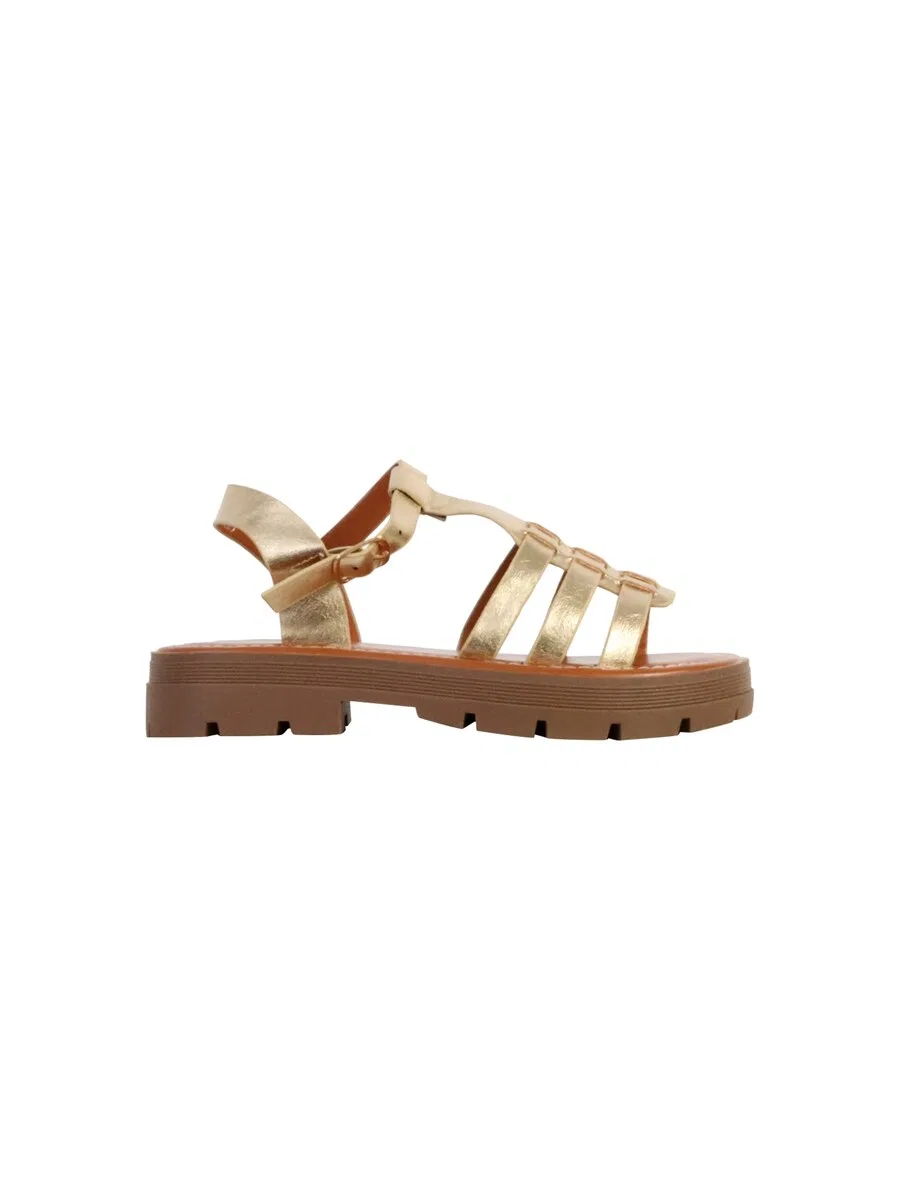 Сандалии Super Mode 'Kindersandalen mit Riemen' золотого цвета — фото 2