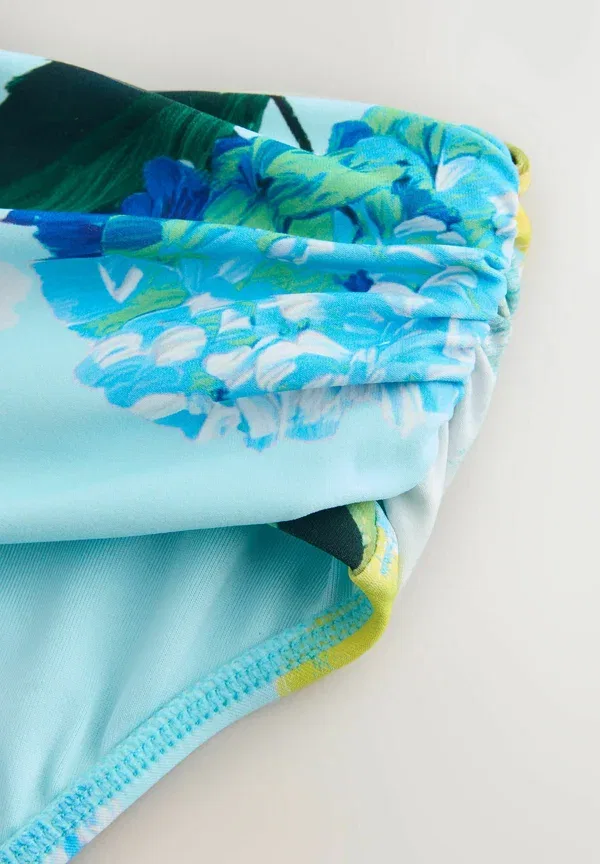Бикини с цветочным принтом Roll top fit Next, Aqua Blue, Lime Green, Floral, бирюзовый/салатовый — фото 4