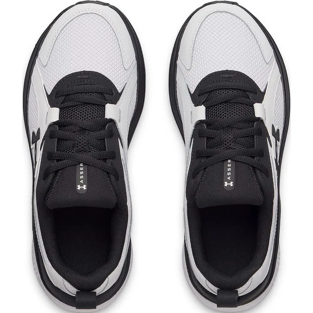Детские кроссовки Charged+ Assert 11 для бега Under Armour, White/Black/Black — фото 3