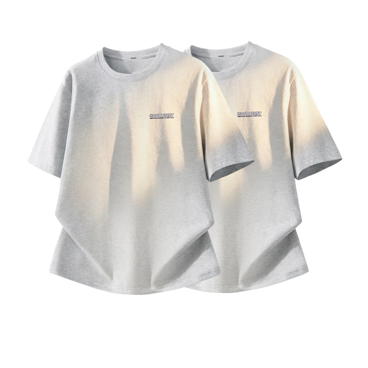 Детская футболка хлопковая Y-Star Dimension Chest Logo MINISO, Heather Gray