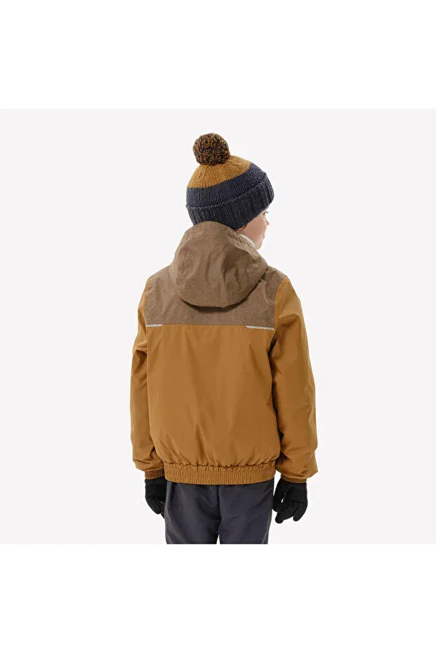 Детское пальто для девочек с капюшоном Decathlon, Brown — фото 4
