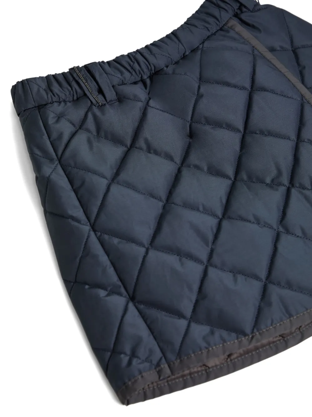 Стеганая юбка с запахом Brunello Cucinelli Kids, синий — фото 3