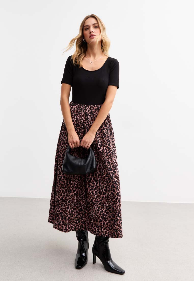 

Повседневное платье 2 IN 1 LEOPARD PRINT New Look, коричневый