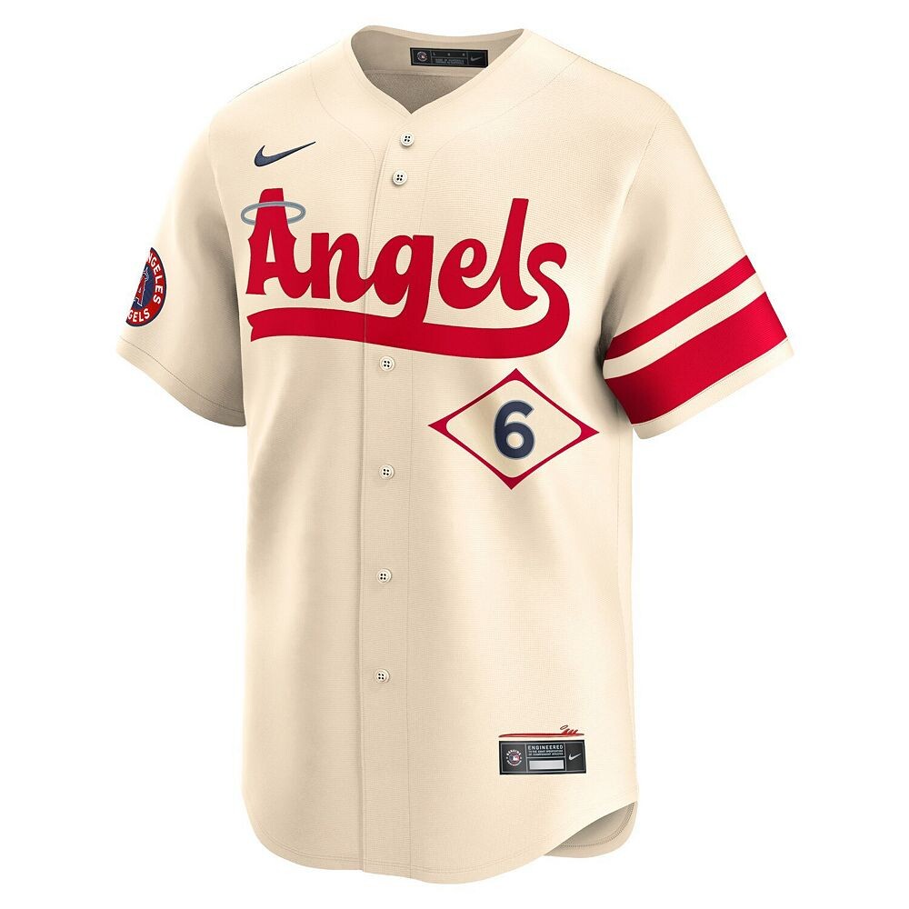 Мужское джерси Nike Anthony Rendon Cream Los Angeles Angels City Connect Limited Player, цвет Ang Beige — фото 3