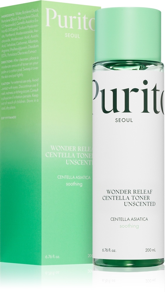 Тоник Purito — Wonder Releaf Centella Toner Успокаивающий без запаха для чувствительной кожи, 200 мл — фото 2