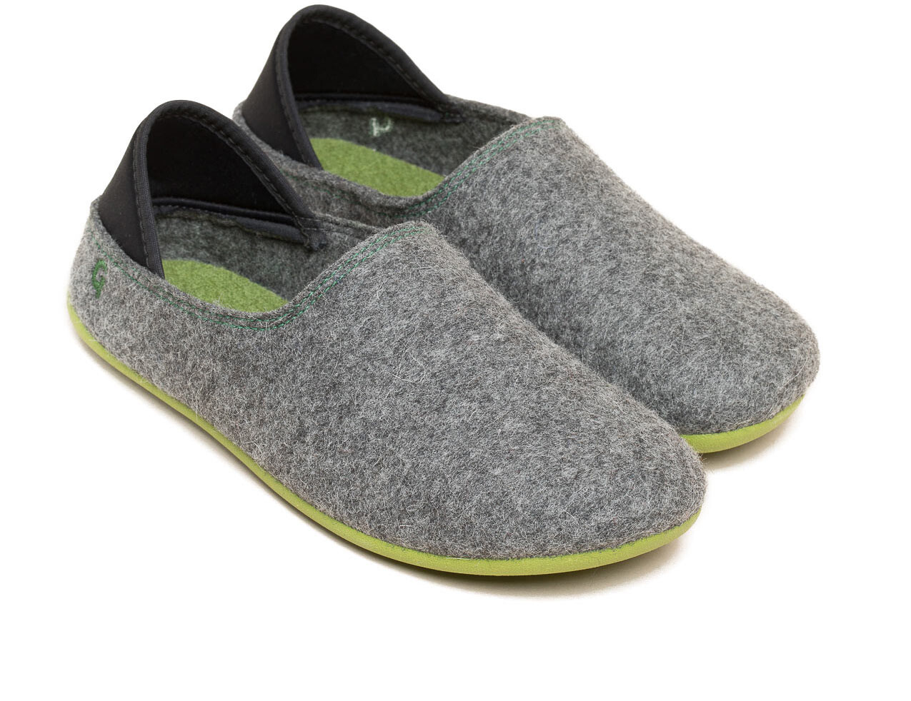 Тапочки Gottstein Hausschuh Wool Slip On, цвет grey/green