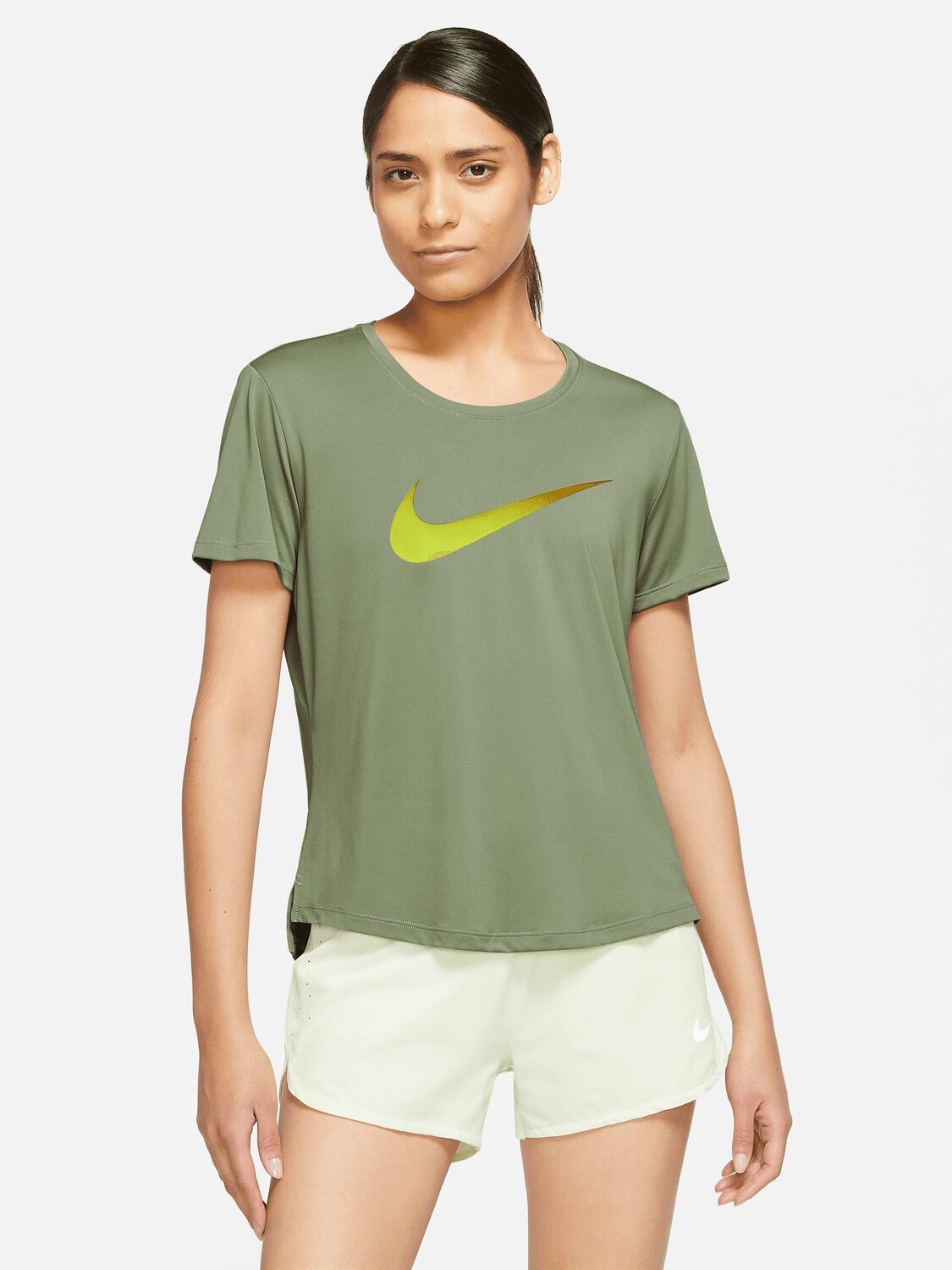 

Футболка Nike W NK ONE DF SWSH HBR SS, зеленый