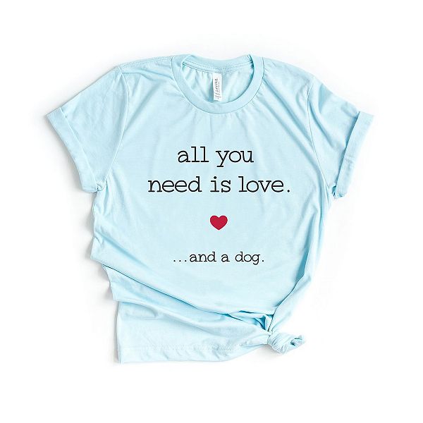 

Футболка с принтом All you need is love and a dog Simply Sage Market, Ice Blue, Зеленый, Футболка с принтом All you need is love and a dog Simply Sage Market, Ice Blue