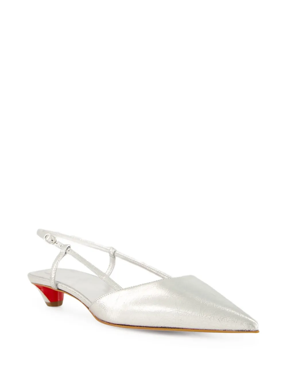 Туфли-лодочки Miss Z Slingina на плоской подошве Christian Louboutin, серый — фото 2