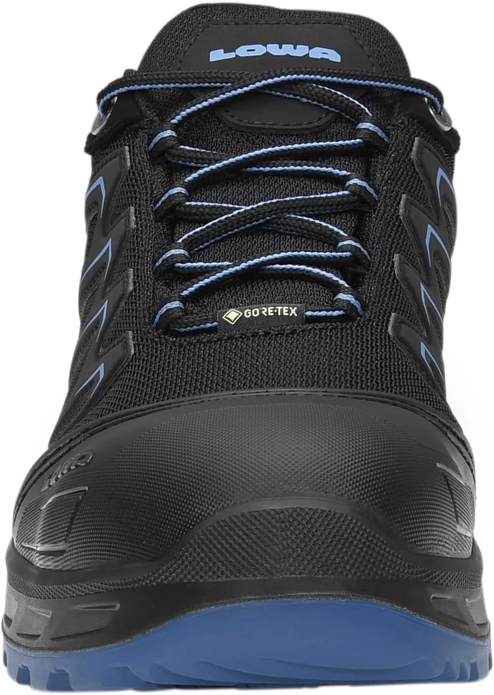 ELTEN Рабочие защитные ботинки LOWA Larrox Work GTX Black-Blue Lo S3 CI, женские и мужские, текстильные, со стальным защитным носком, легкие, спортивные — фото 4
