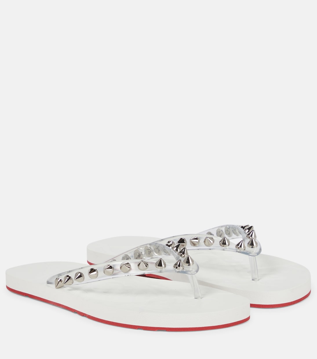 Шлепанцы Loubi Flip Christian Louboutin, Transparent/ Bianco