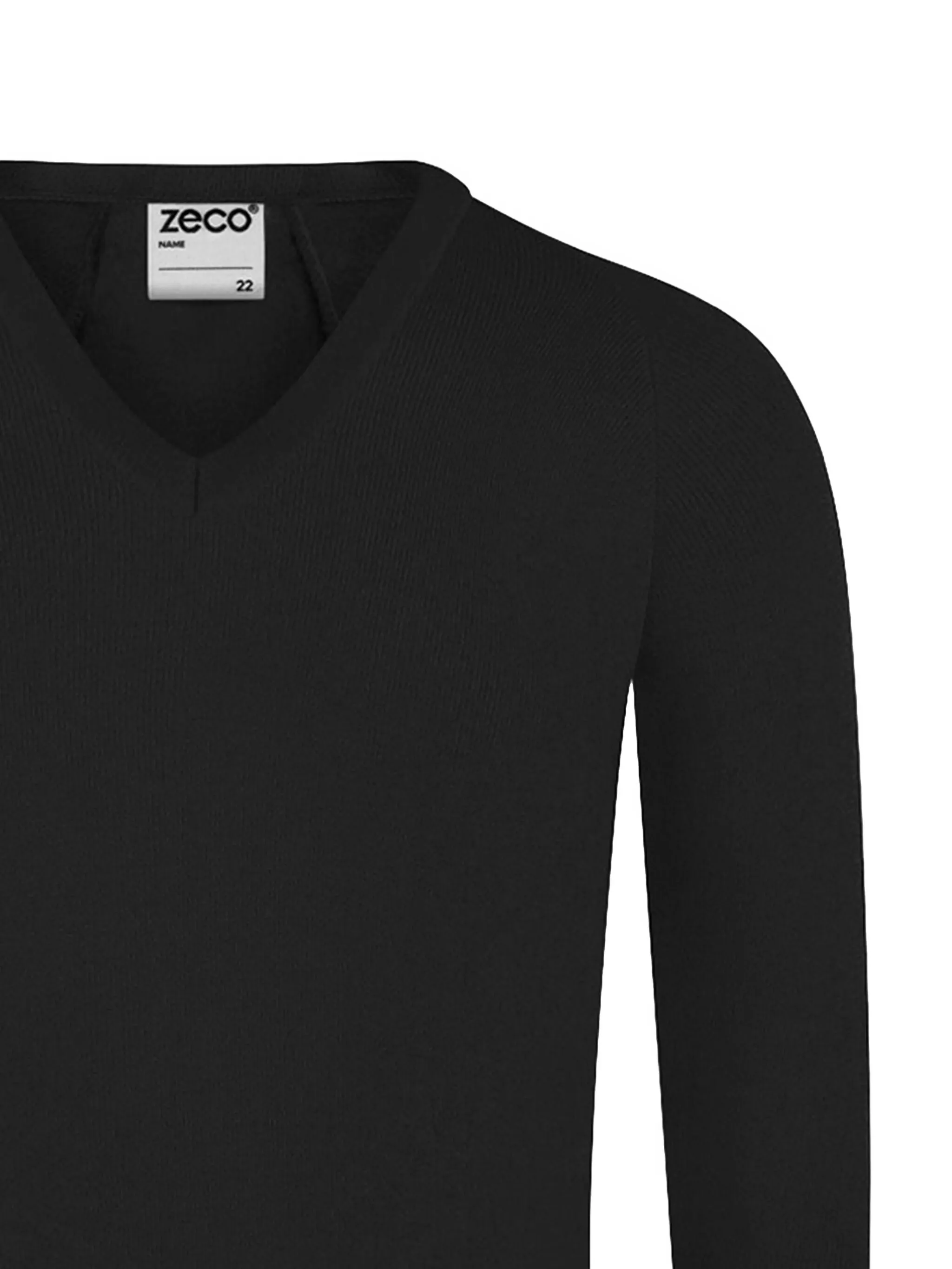 Свитер с V-образным вырезом Zeco Schoolwear Kids, черный — фото 3