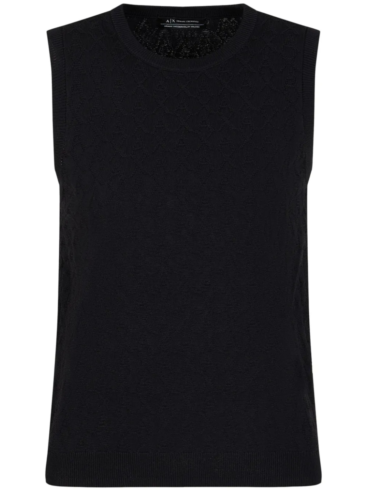 

Жилет с монограммой Armani Exchange, черный