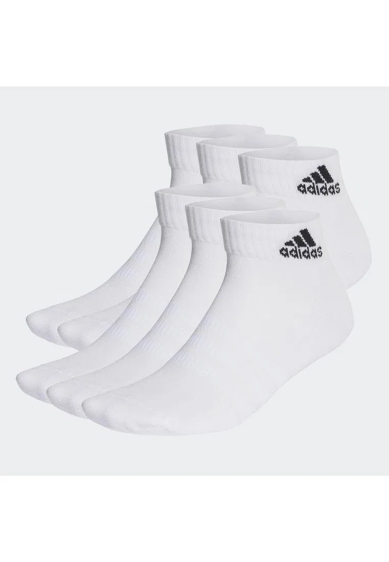 Носки спортивные с мягкой подкладкой, 6 пар Adidas, белый/черный — фото 2