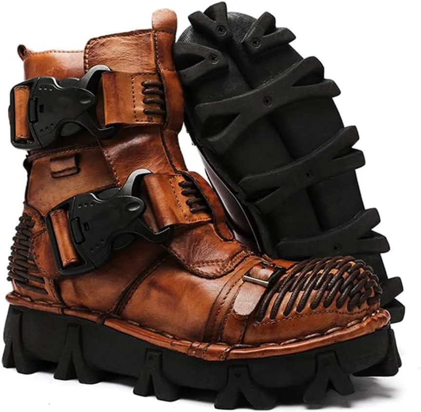 

BB BEROBELLO FASHION - это стиль. Мужские байкерские кожаные ботинки для боевого мотоцикла, мягкие и удобные ботинки до щиколотки BB BEROBELLO FASHION IS AN ATTITUDE, коричневый