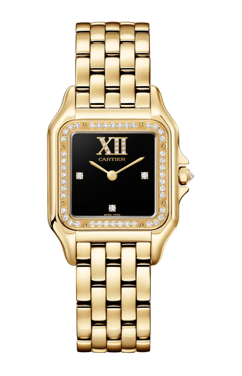 

Panthère de cartier, средняя модель, желтое золото, бриллианты, кварц - wjpn0074 CARTIER