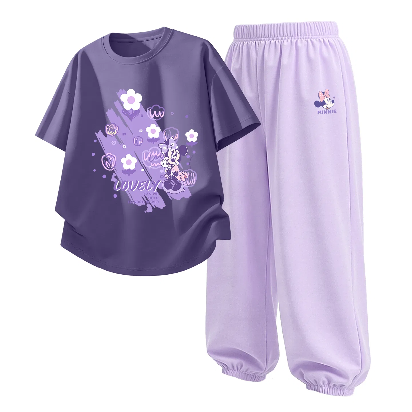 Детский спортивный костюм Casual Sportswear 2 Piece Set Disney, Di Bubble Flower Starry Sky Purple+Dini Knot K Taro Purple