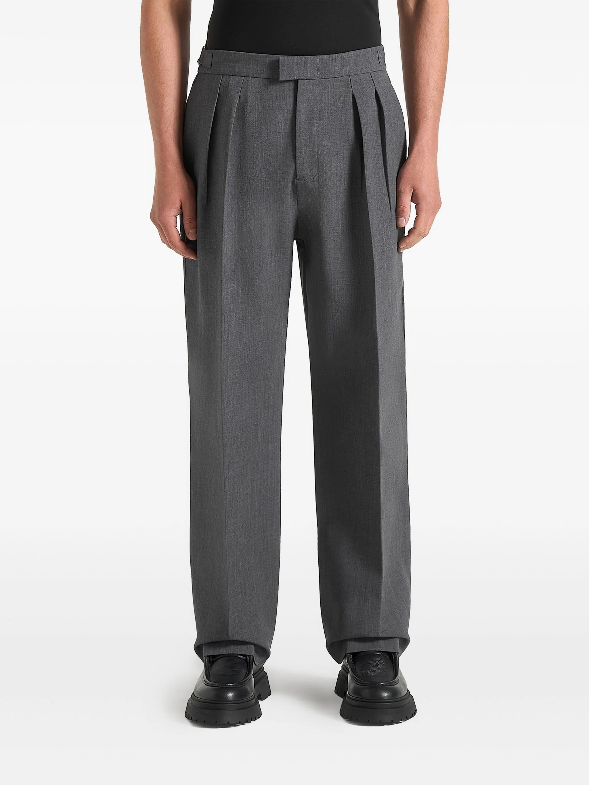 

Брюки Pierre Hatched строгого кроя Manière De Voir, серый