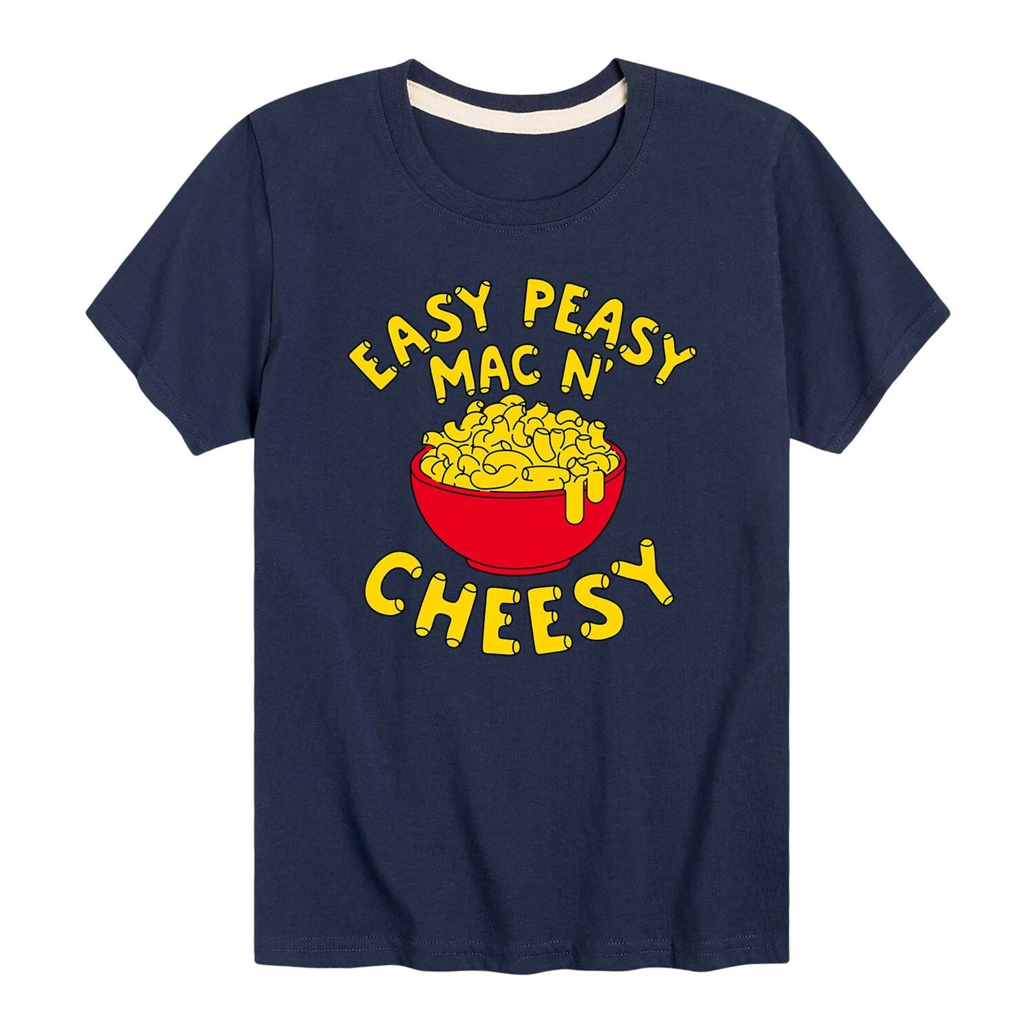 

Футболка Easy Peasy Mac N Cheesy с рисунком для мальчиков 8–20 лет Licensed Character