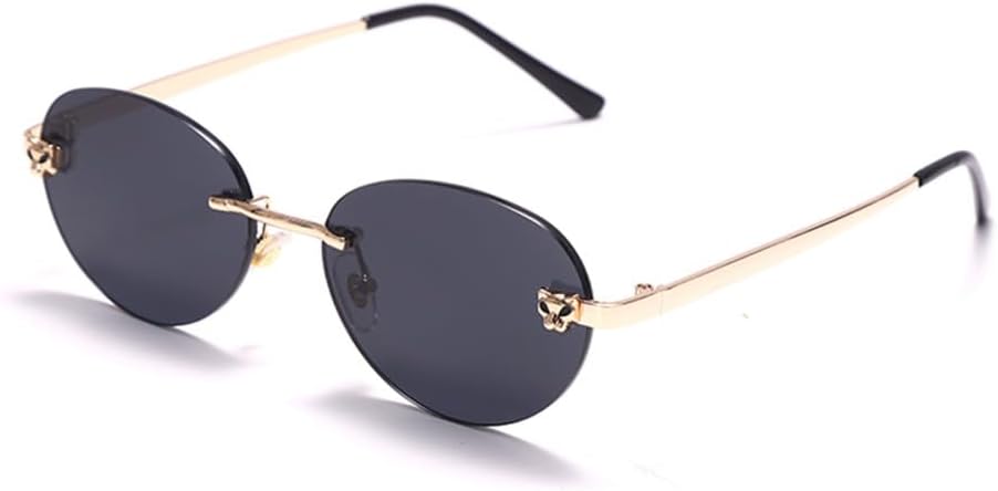 

Ретро-солнцезащитные очки овальной формы без оправы для женщин, роскошные солнцезащитные очки с градиентным переходом для мужчин, солнцезащитные очки UV400 в винтажном стиле generic, C1-33954