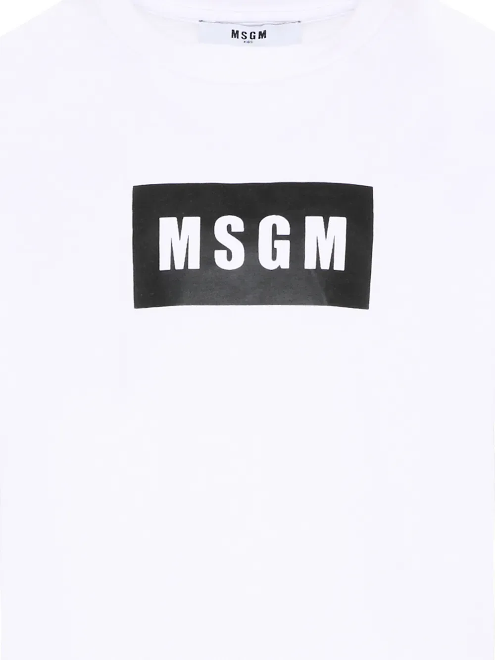 Футболка с коротким рукавом и логотипом-боксом MSGM Kids, белый — фото 3