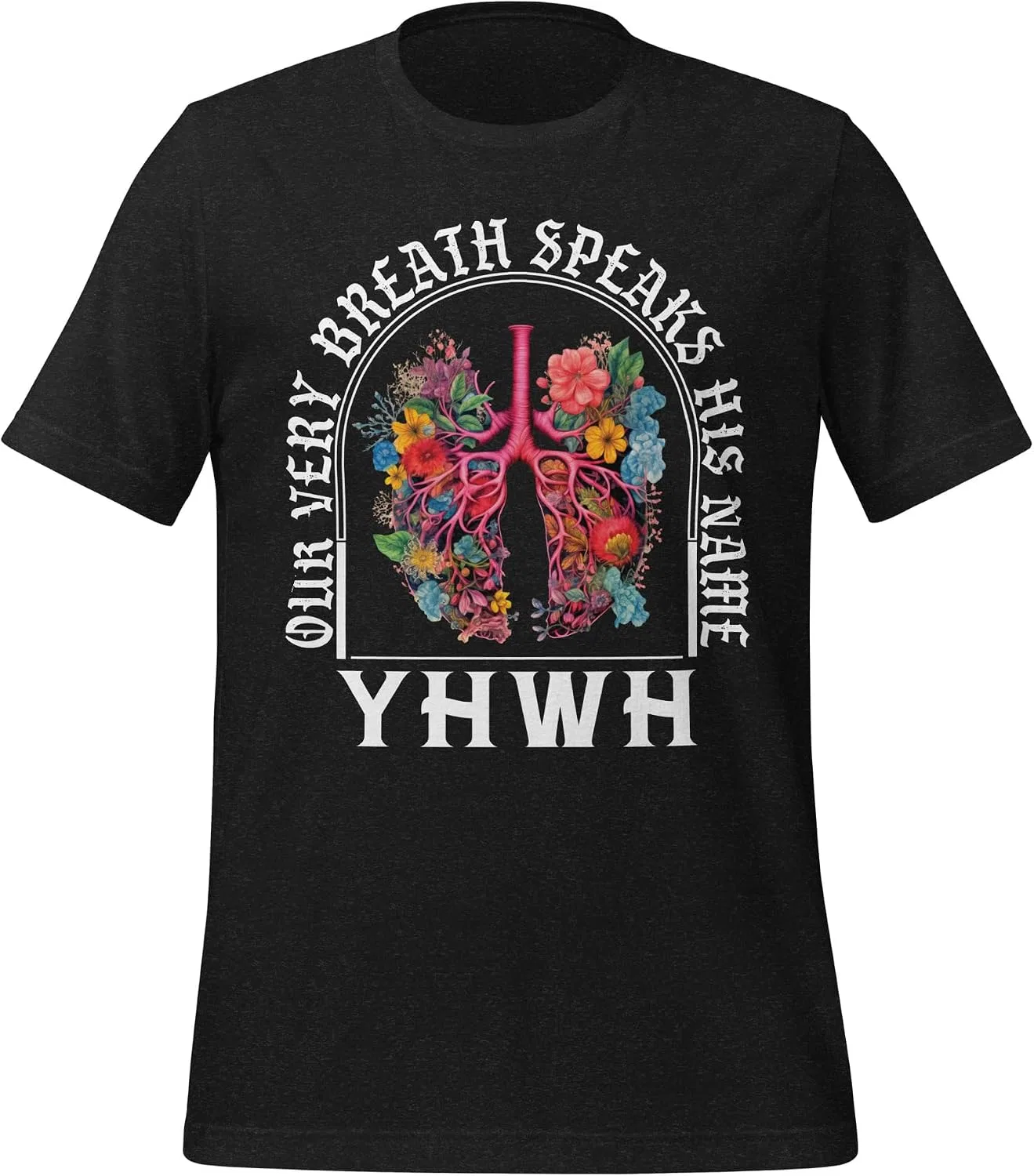 Футболка с принтом Yahweh Hkm2410, Black Heather