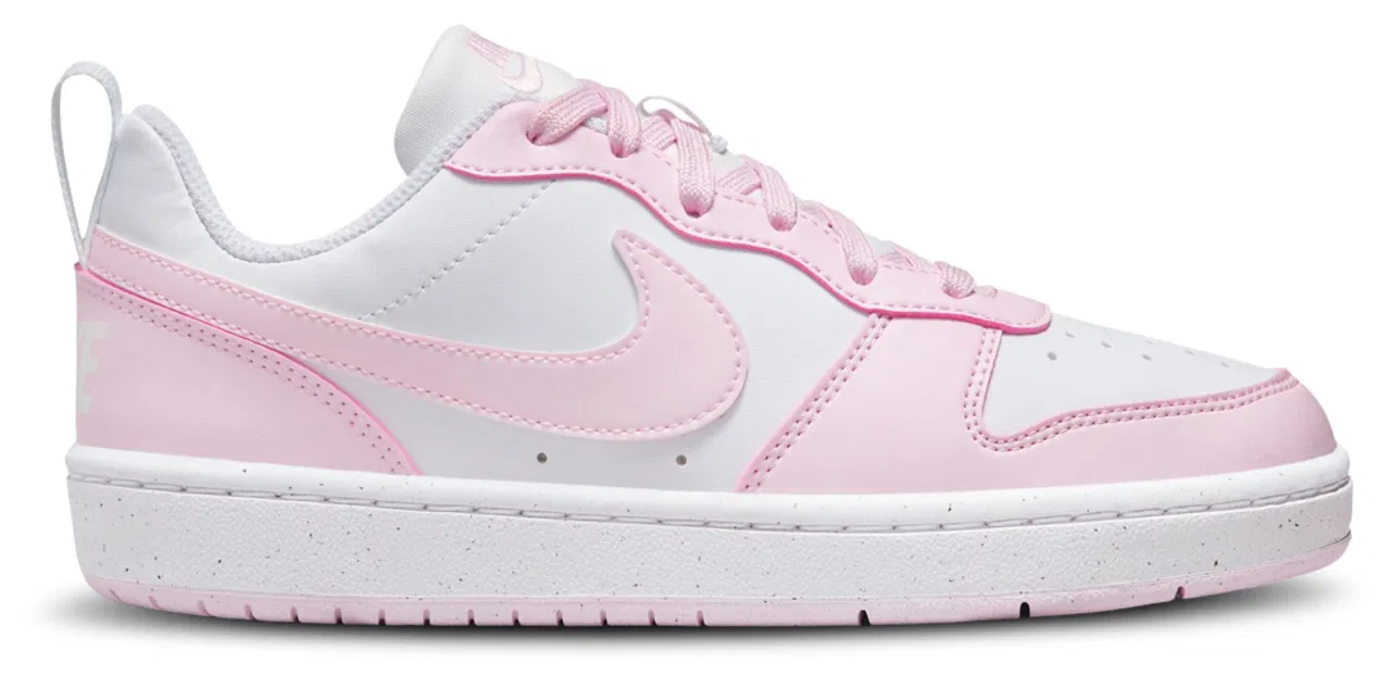 Кроссовки для девочек Court Borough Low Recraft Nike, цвет White/Pink Foam — фото 2