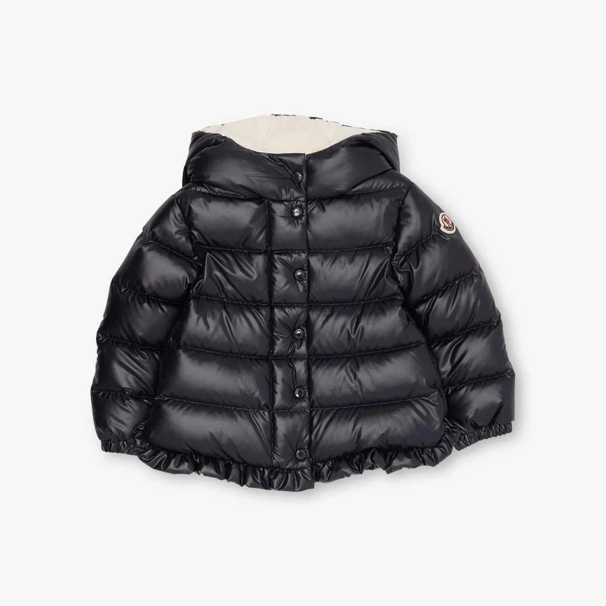Пуховая куртка Tazui с оборками по низу, размер 3 месяца - 3 года Moncler, темно-синий