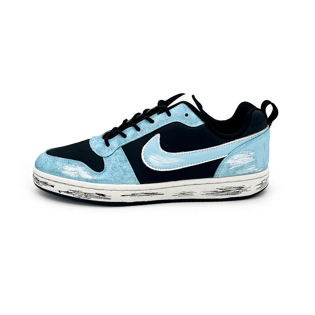 Кроссовки детские с замшевым верхом Nike COURT BOROUGH LOW, Light Blue