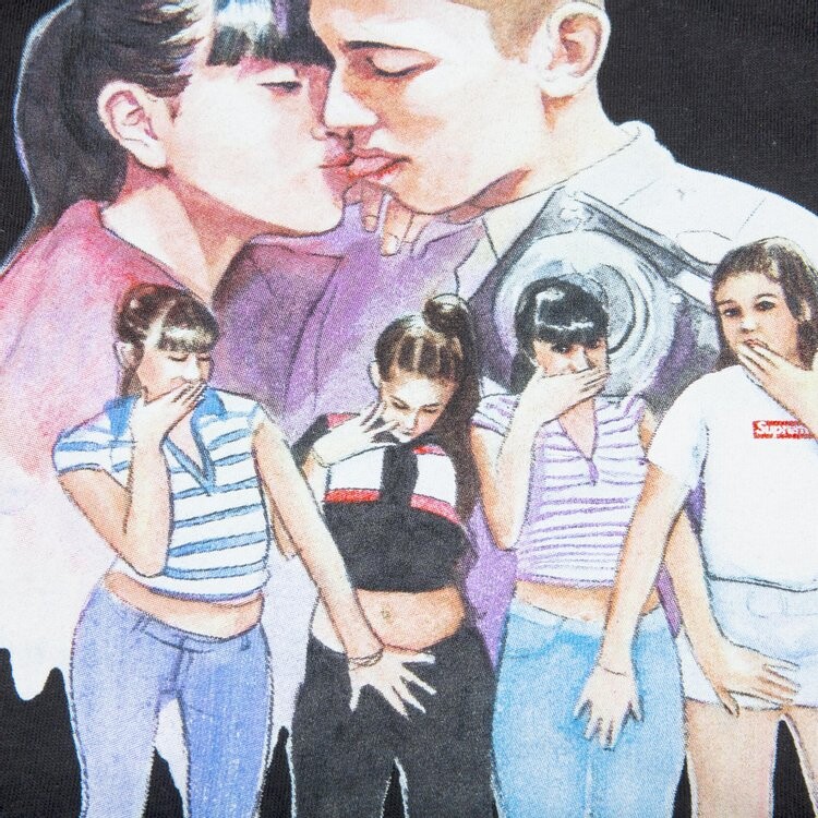 Футболка Supreme Kiss T-Shirt 'Black', черный — фото 3