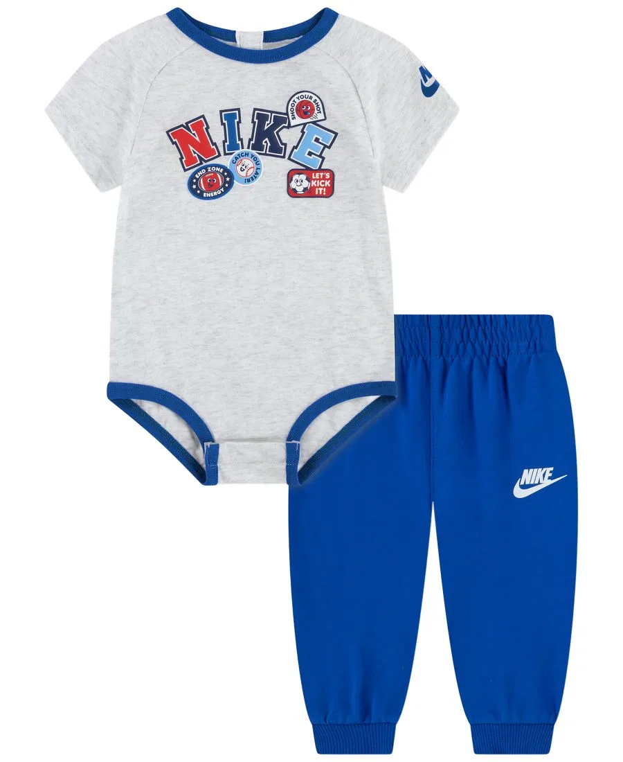 Комплект боди с коротким рукавом и штанов Nike, Blue