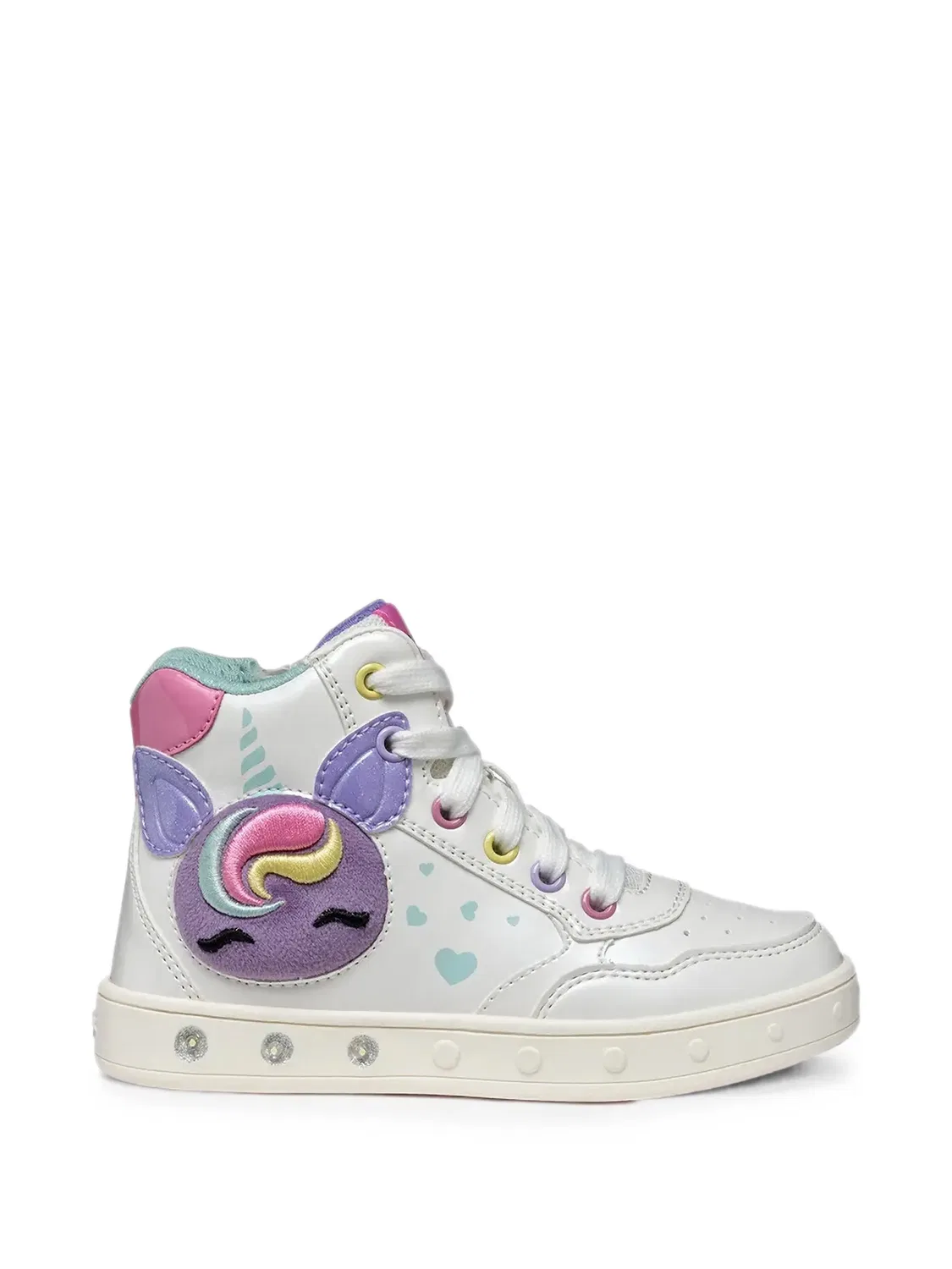 Высокие кеды Skylin с нашивками Geox Kids, белый — фото 2