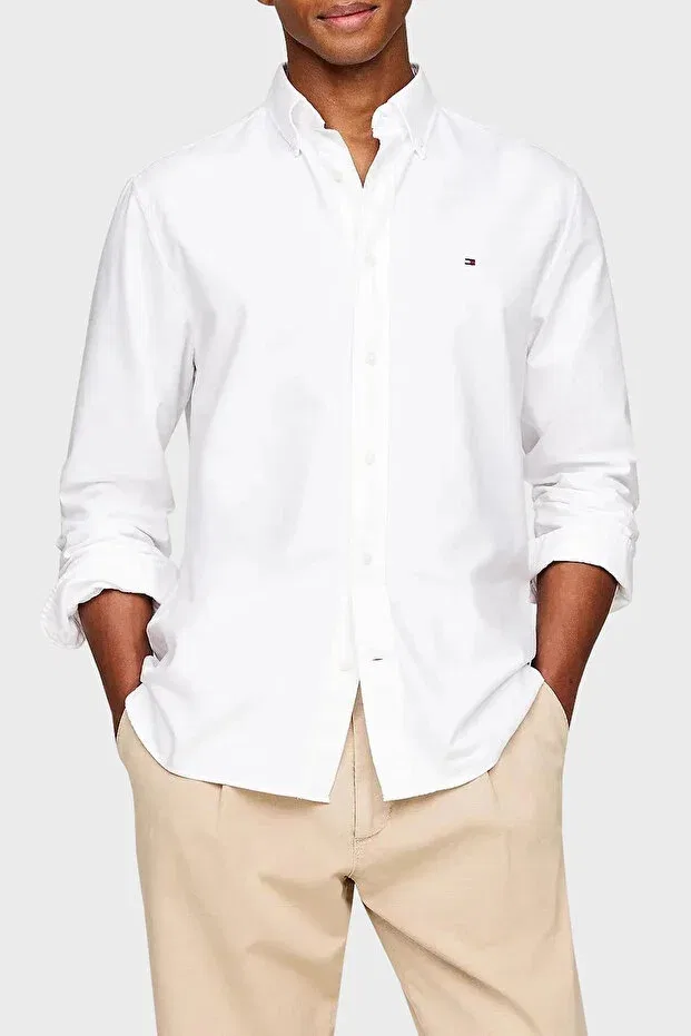 Мужская рубашка с длинным рукавом Tommy Hilfiger, White