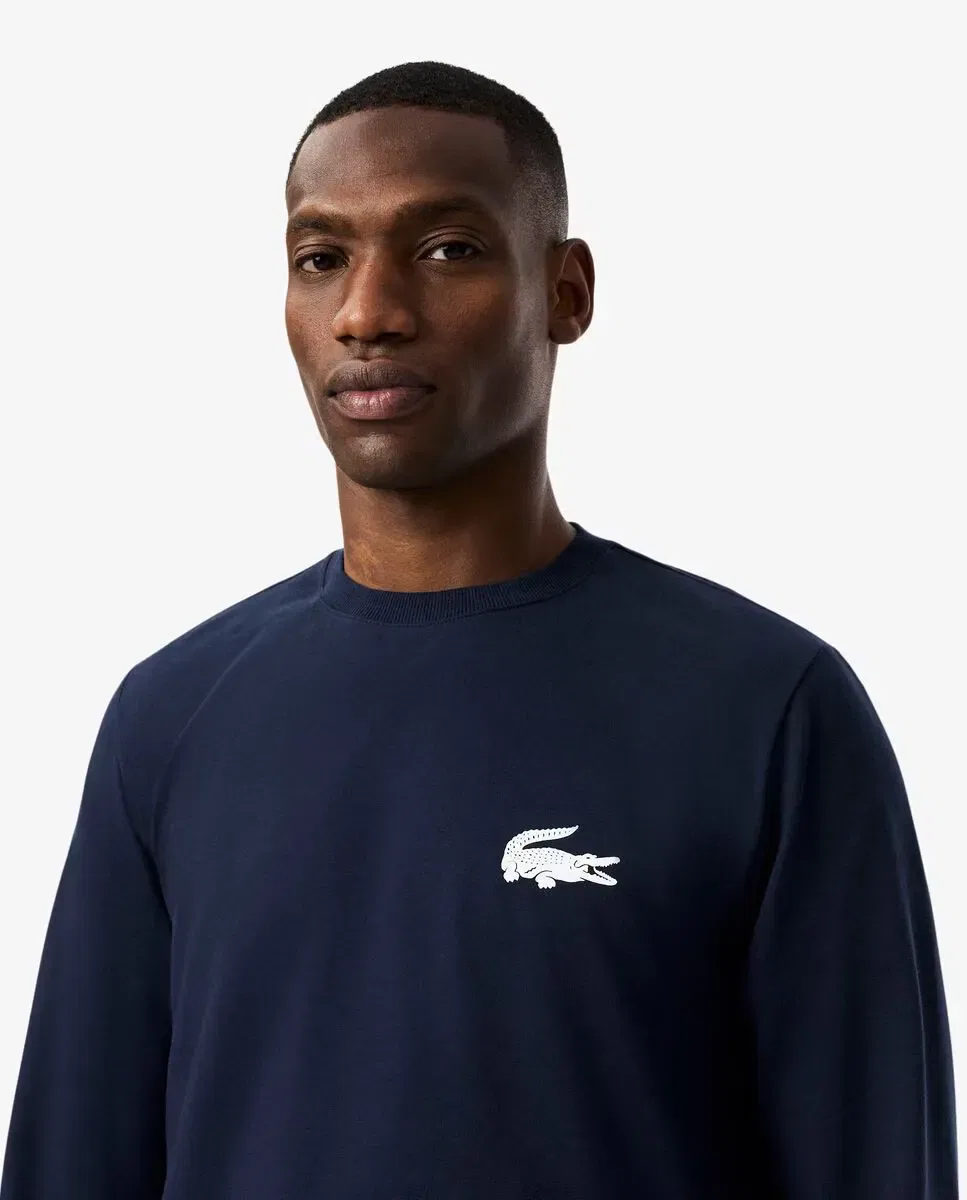 Мужская худи из футера Loungewear Lacoste, Navy — фото 3