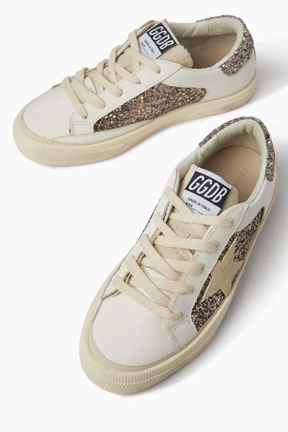 Кроссовки кожаные May with Double Quarter Sneakers GOLDEN GOOSE — фото 2