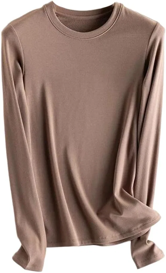 Женская базовая водолазка с длинным рукавом, Khaki