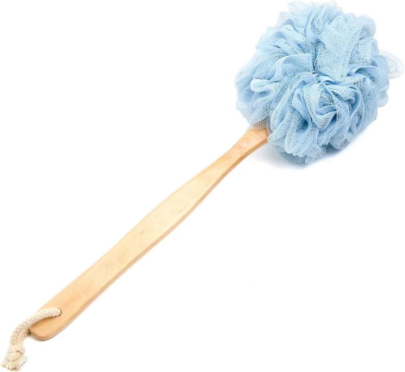 Мочалка на ручке, Body Brush with Long Handle, BZVCRTYKL, Blue