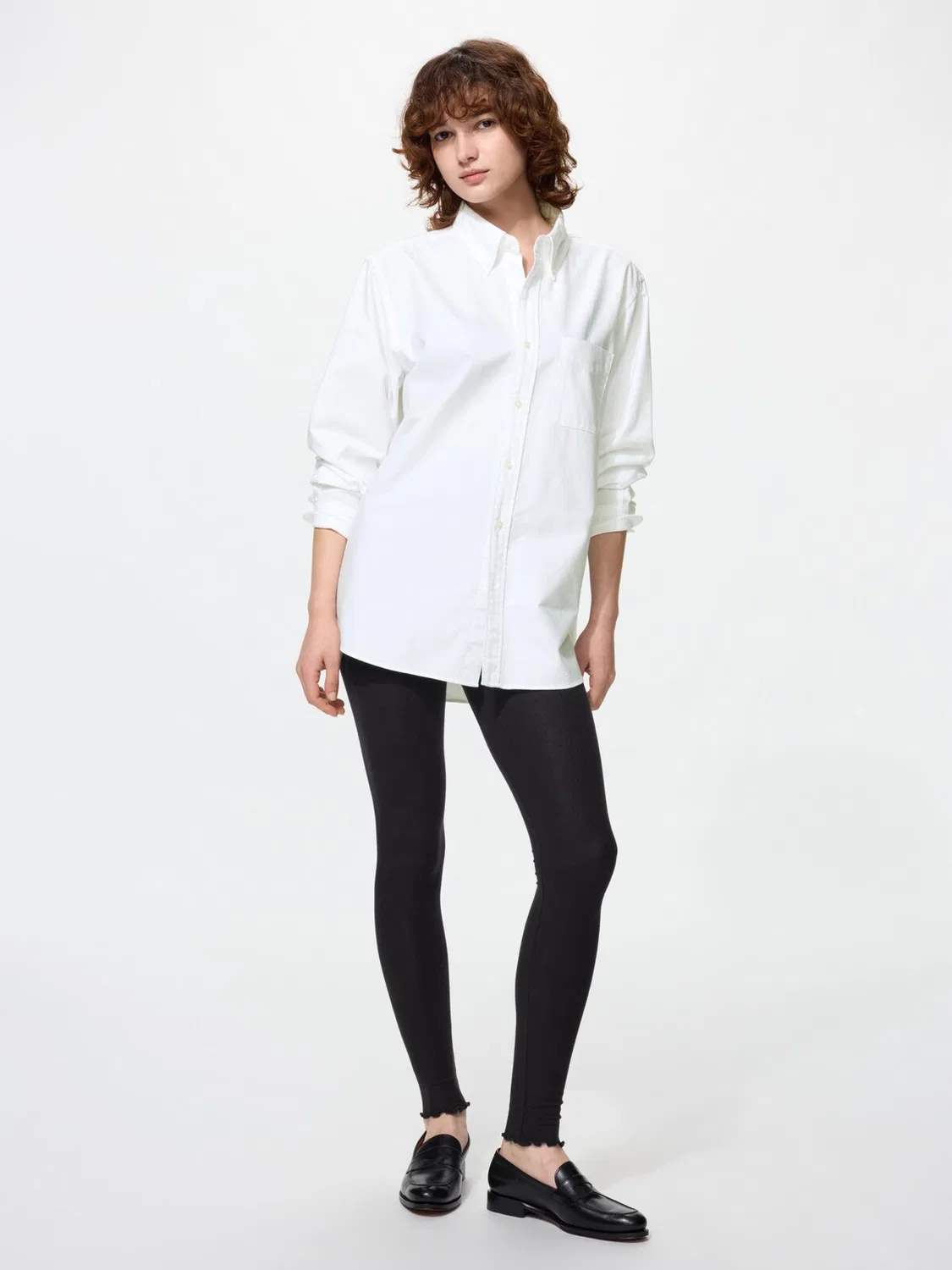 Леггинсы Uniqlo Heattech, ультратеплые, ребристые, светло-серый — фото 2
