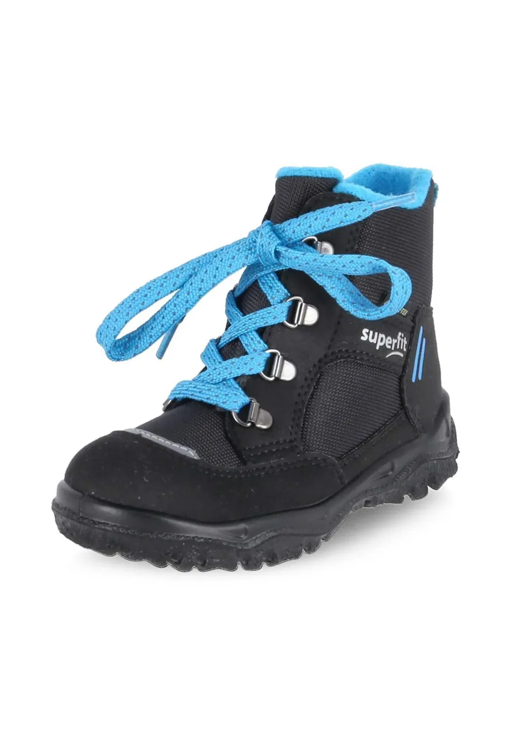 Унисекс - ботильоны на шнуровке Superfit, Schwarz Hellblau