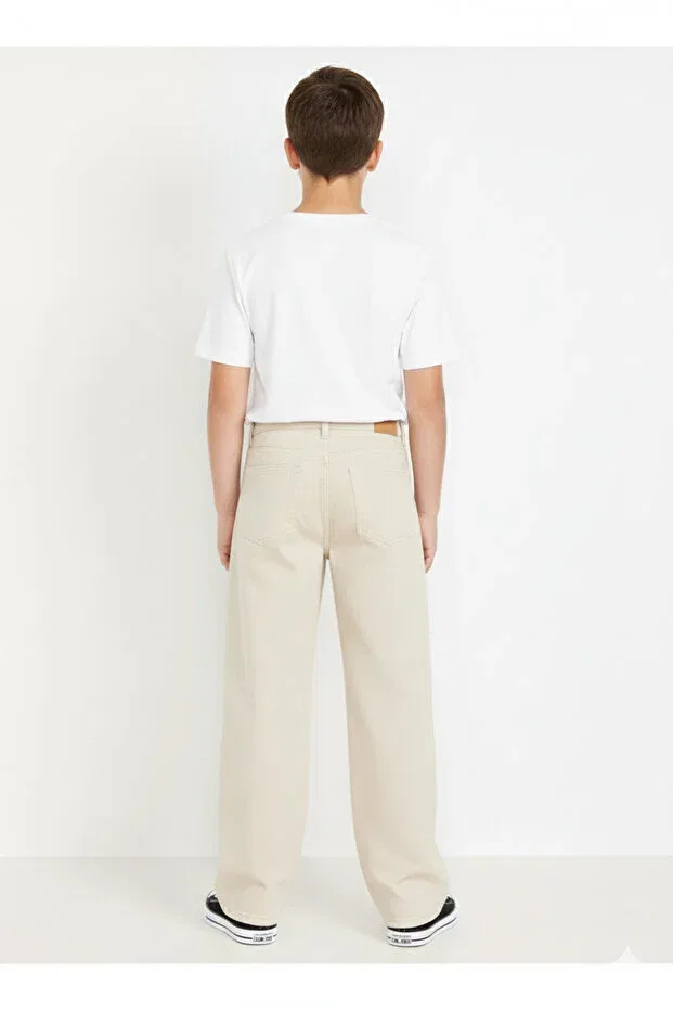 Детские брюки для мальчиков свободного кроя Rois, Light Beige — фото 3