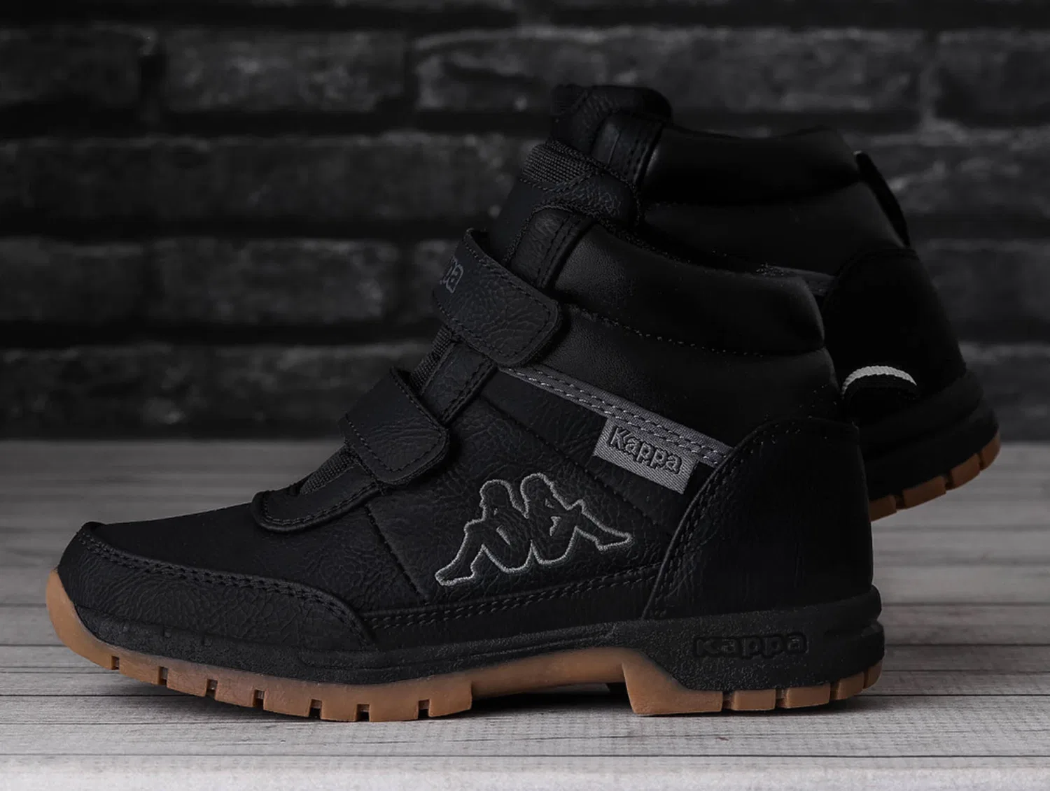 Детские кроссовки с высоким берцем Kappa High Top Stylecode 260239K 1111, Schwarz — фото 3