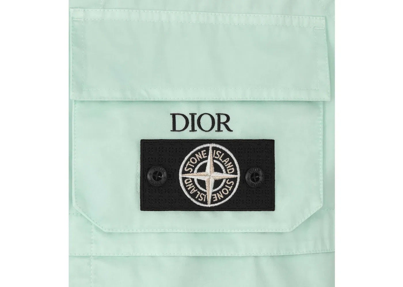 Мужской жилет из сатина с хлопковой смесью Dior x Stone Island, Light Green — фото 3