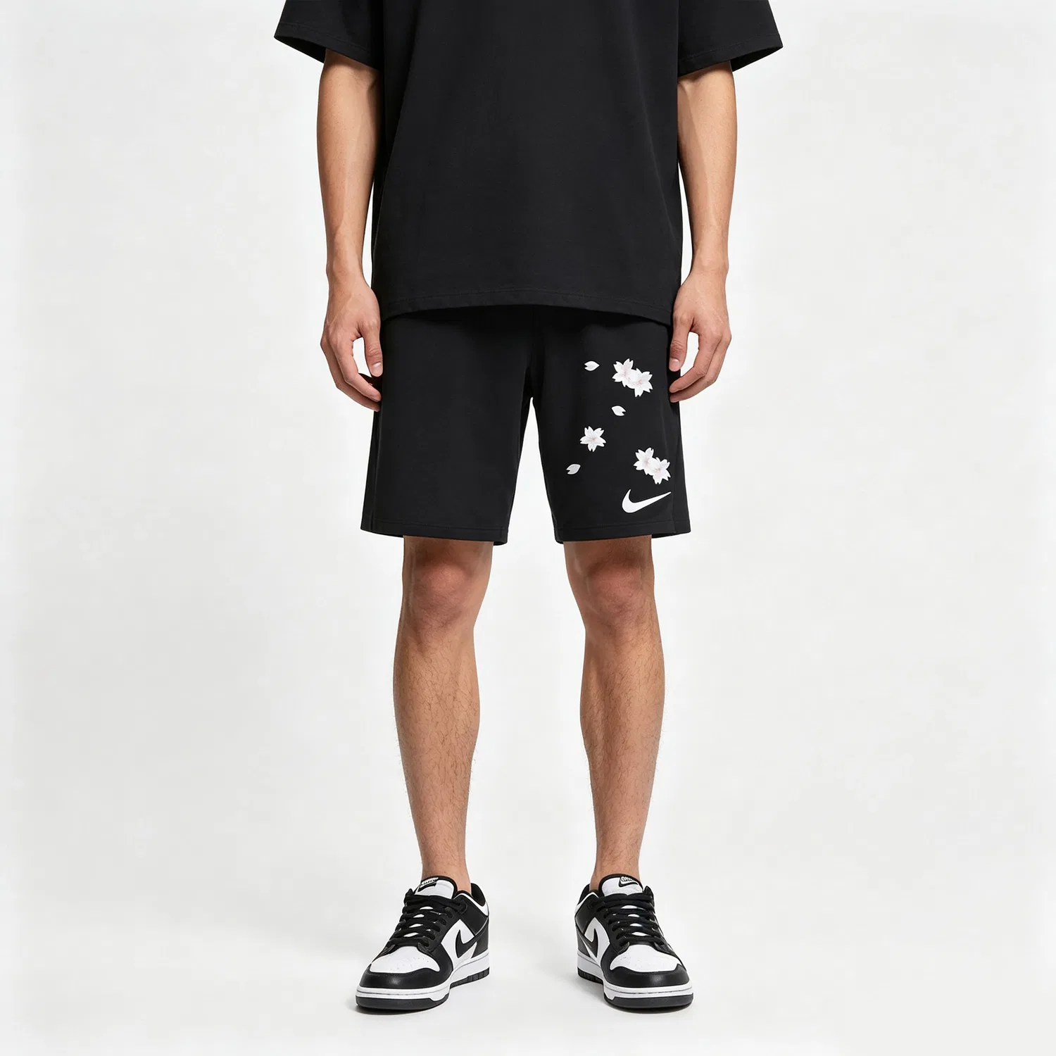 Мужские спортивные шорты с принтом Сакура Dri Fit Nike — фото 4