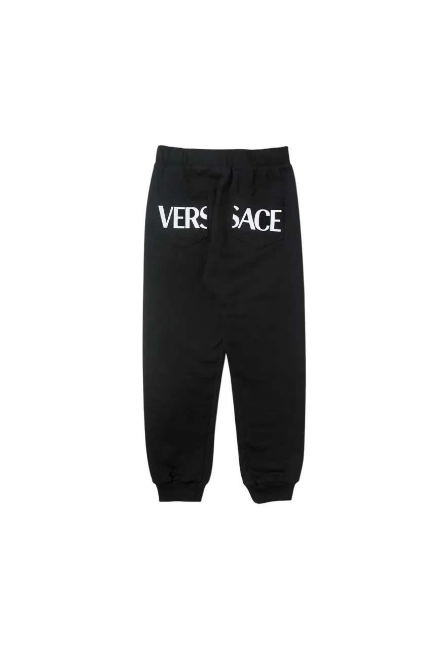 Спортивные штаны с узором Greca Young Versace, Nero/Bianco — фото 2