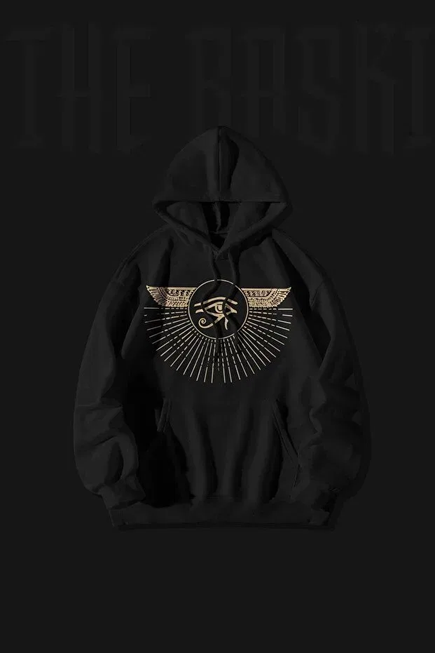 Детское худи для девочек с принтом Mythology Eye Of Horus The Baski, Black
